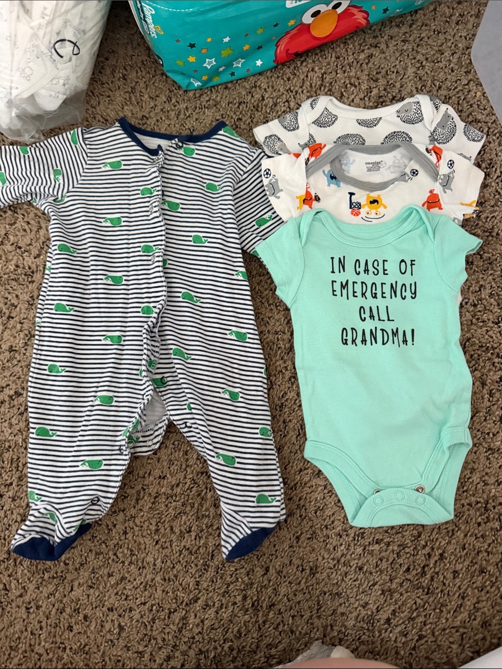 Bundle of Miscellaneous 100% Cotton Onesies and Footie